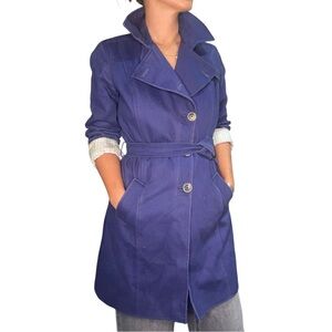 Women's Navy Blue Trench Coat